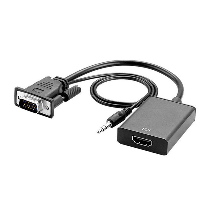VGA to HDMI Adapter | VGA Male to HDMI Female Converter with 3.5mm Audio Jack