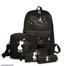 Kids 4-Piece Pink Cat Backpack Set