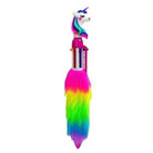 1Pc 6 Colors Children's Unicorn Plush Ball-point Pen Student Rainbow Gel Pen Fantastic Cartoon Girl Handwriting Pens
