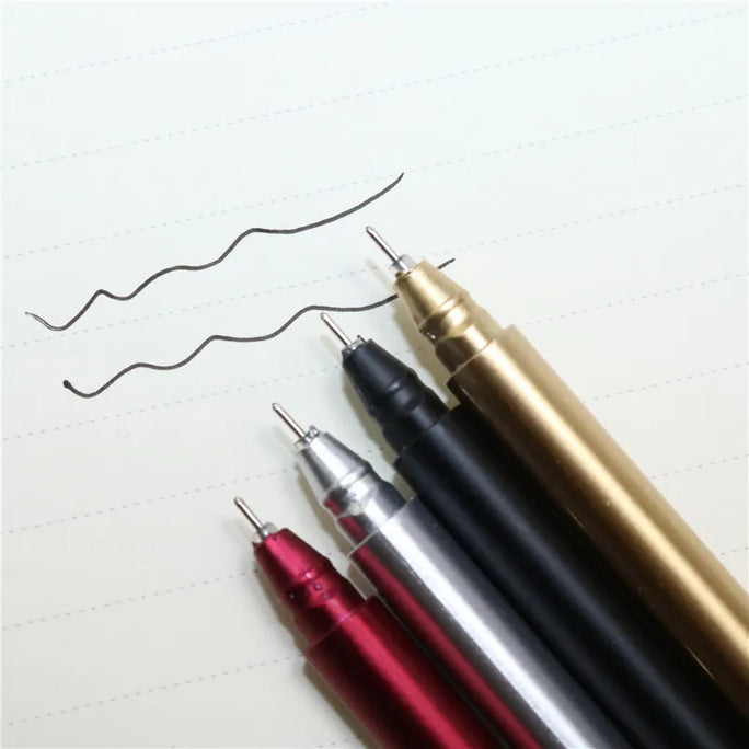 01 Pc 0.5mm Simple standard gel pen Creative triangle pen Black ink Writing Office School supplies Gift stationery 4 color
