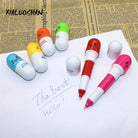 1 Pc Face Retractable Ballpoint Pen Blue Refill 0.5mm Pill Ballpen Kawaii Stationery Canetas Escolar School Office Tools