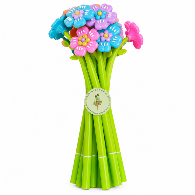 1pc Fine Point 0.5mm fresh and light flower silicone pen stationery store unisex pen for Home School Office Supplies
