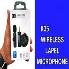 K35 3.5mm Wireless Microphone | Mini Collar Lavalier Mic Plug & Play Audio