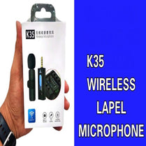 K35 3.5mm Wireless Microphone | Mini Collar Lavalier Mic Plug & Play Audio