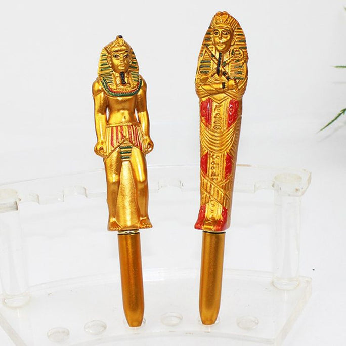01 pc Egyptian Pharaoh Blue Ink Ballpoint Pen Hot Stamping Mummy Writing Ballpoint Pen