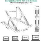 Foldable Adjustable Aluminum Laptop Stand | Portable Desktop Holder with