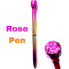 01 PC Cute Newest Rose Design Crystal Writing Tool Ballpoint GEL Pen Stationery as Festival Gift