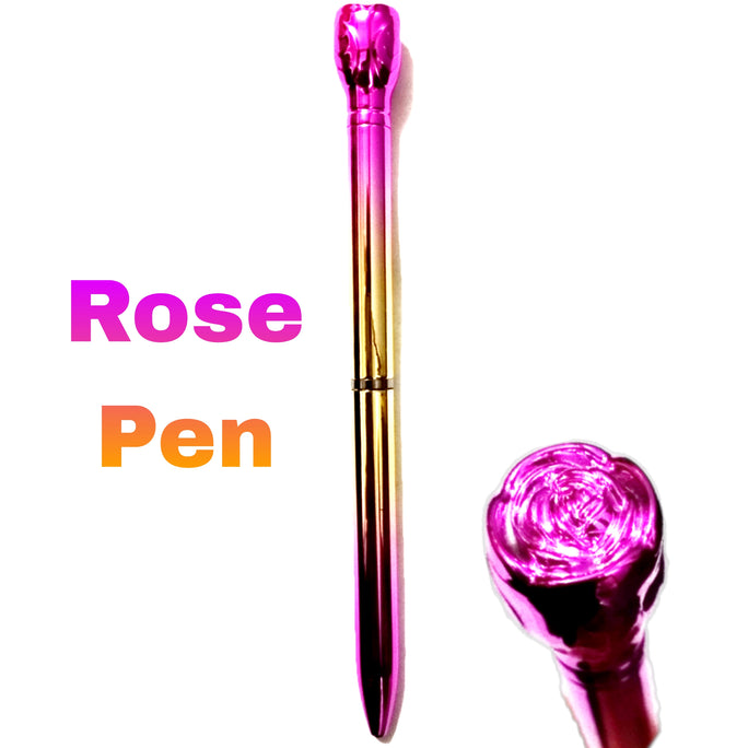 01 PC Cute Newest Rose Design Crystal Writing Tool Ballpoint GEL Pen Stationery as Festival Gift