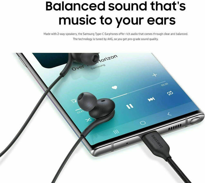 Samsung AKG Type-C Earphones | Wired In-Ear Stereo Headphones with Mic Volume