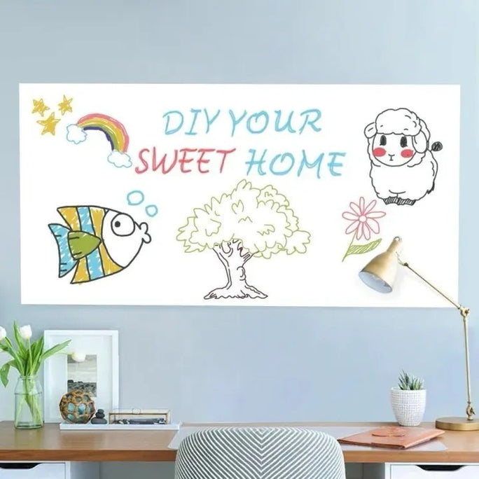 White Board Wall Sticker Removable Decal Board With Blue Marker