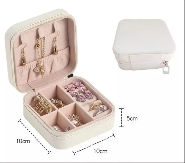 1 Box of Portable Jewelry Storage Box Travel Storage Organizer Jewelry Case Earrings Necklace Ring Jewelry Organizer Display Latest Jewellery Organizer Box ,for Travelling Leather Box ,Hair Accessories