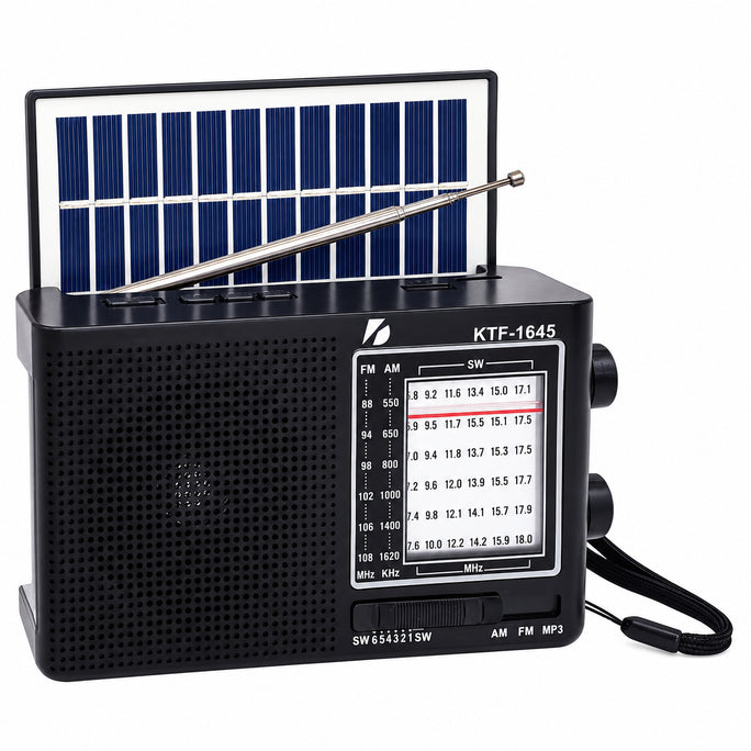 KTF-1645 Portable Bluetooth Radio Speaker | Solar Energy Powered Rechargeable