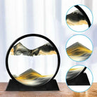 Sandscape Painting Sand Clock Moving Sand Art Hourglass Sand Timer 3D Moving Sand Mountain Lamp With Metal Stand Showpiece Home Decoration