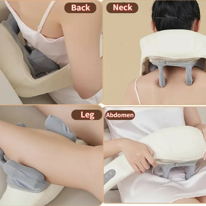 Shoulder and Back Massager all in one Electric Neck & Shoulder Massager with Heat – Deep Tissue Kneading, Pain Relief for Trapezius, Cervical, Abdominal Muscles – Ergonomic Design, Adjustable Intensity, Portable Stress Relief Device By Usman's Hub