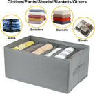 6 Grid Jeans and Clothes Organizer Foldable WardrobeLarge Drawer Organizer for Folded Clothes