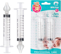 2pcs 10ml Baby Care Nose Cleaner BPA Free Needle Tube Infant Clean Rhinitis Nasal Washer
