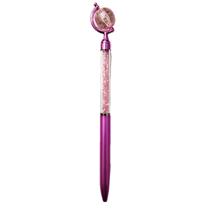 01 PC Cute Newest WORLD Design Crystal Writing Tool Ballpoint GEL Pen Stationery as Festival Gift