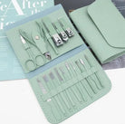Set Of 16 Nail Clipper, Stainless Steel Manicure Kit With Folding Bag, Professional Pedicure Beauty Tools Set