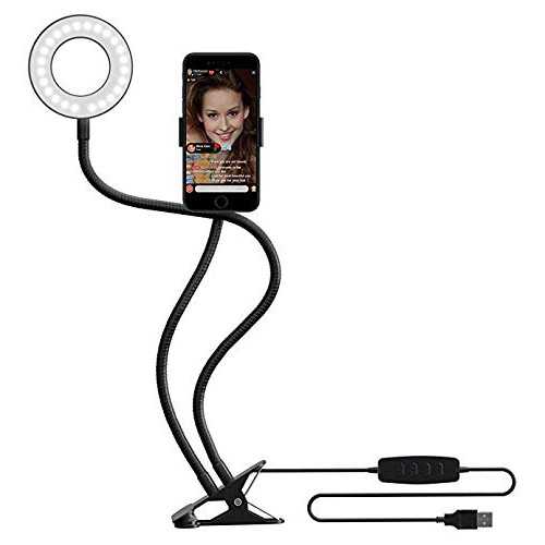 2in1 stand Professional Live Stream Phone Mobile Holder with Ring Light stand