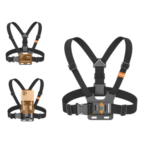 PLOKAMA CX10 Action Camera & Phone Chest Mount | 360° Adjustable Harness for
