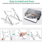 Foldable Adjustable Aluminum Laptop Stand | Portable Desktop Holder with