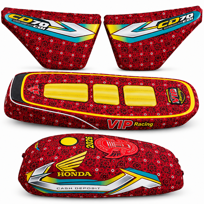 Motor bike 70cc Custom Kit, Seat Cover, Tank Cover and Side Cover 4 pcs Kit