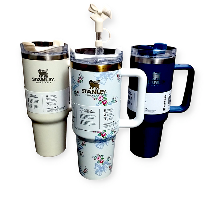 Drinkware 40oz Mug Tumbler FlowState Stanley Quencher 1200ML Stanley Cup Stainless Steel Vacuum Insulated Tumbler Ice Coffee Cup - Tumbler mugs Stanley The Quencher H2.O FlowState 40oz Tumbler