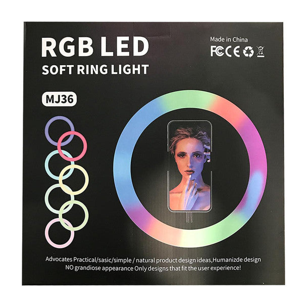 36CM/inch MJ36 RGB soft ring light Circle Photography Lighting 16 colour Led