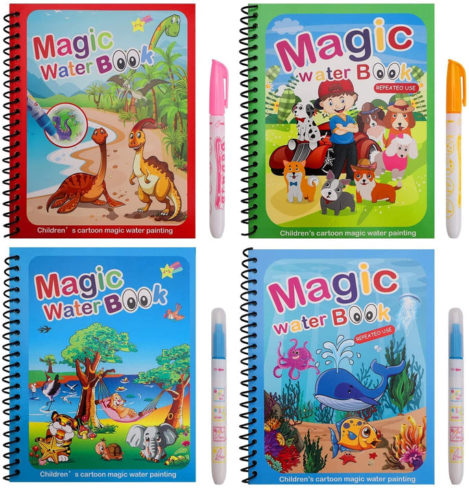 Magic Water Book Painting Drawing Coloring Board Book Doodle & Magic Water Pen