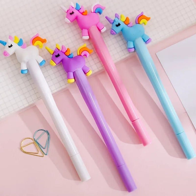 01 PC Unicorn GEL Pen Shape LED Light for Kids and office Cute Unicorn Pen For Girls Gift School Office Supplies-Public Mall
