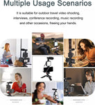 AY-49 Video Making Vlogging Kit Tripod With Microphone And LED Light For Live