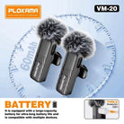 Plokama VM-20 2.4G Wireless Lavalier Microphone Dual 2in1 Plug & Play Mic for