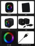 Kisonli X29 Mini Bluetooth Speaker | USB Creative RGB Lighting Stereo Surround