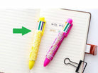 01 Pc Sequence 6 ink in1 Gel Pen Cute pen, cute stationary, pen for kids, best gift for girls, best gift for kids (Sequence Multi Ink Pen