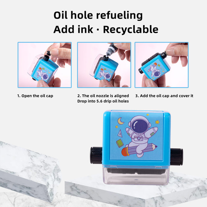 Kids Roller Digital Teaching Stamp for Students' Addition Subtraction Multiplication Division Math Training Teaching Stationery