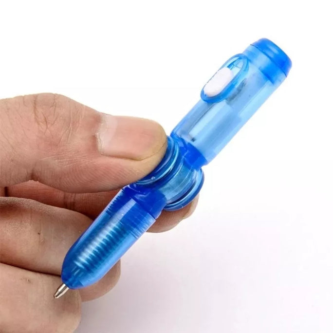 01 PC Spinning Luminous GEL Pen LED Light Education Rotating Gaming Ballpoint Pen Ball Point Handle Rolling Pens Child Ideas Gifts Novelty