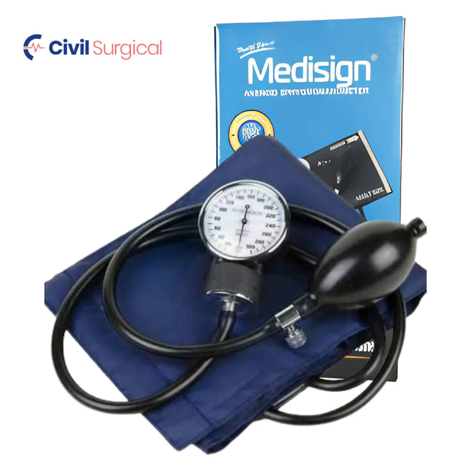 Medisign Aneroid Sphygmomanometer (Model: MC-2002) – Professional Manual Upper Arm Blood Pressure Monitor & BP Operator