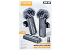 Plokama VM-20 2.4G Wireless Lavalier Microphone Dual 2in1 Plug & Play Mic for