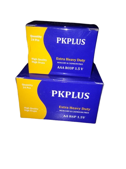 PKCELL AA R6P & AAA R03 Heavy Duty 1.5V Carbon Zinc Primary Batteries 24PCS