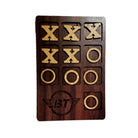 Tic Tac Toe/Noughts and Crosses Wooden Tabletop Board Game Family Game for Kids and Adults Brain Teaser Puzzle Size 13cm * 10cm