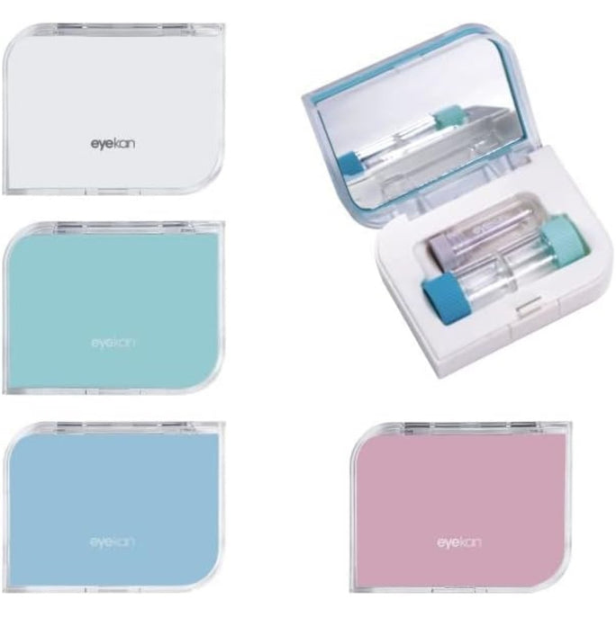 Contact Lens Case High Quality Travel Kit Pattern Travel Portable Solid Color Lens Cover Container Beauty Pupil Storage Soaking Box Eyewear Accessories