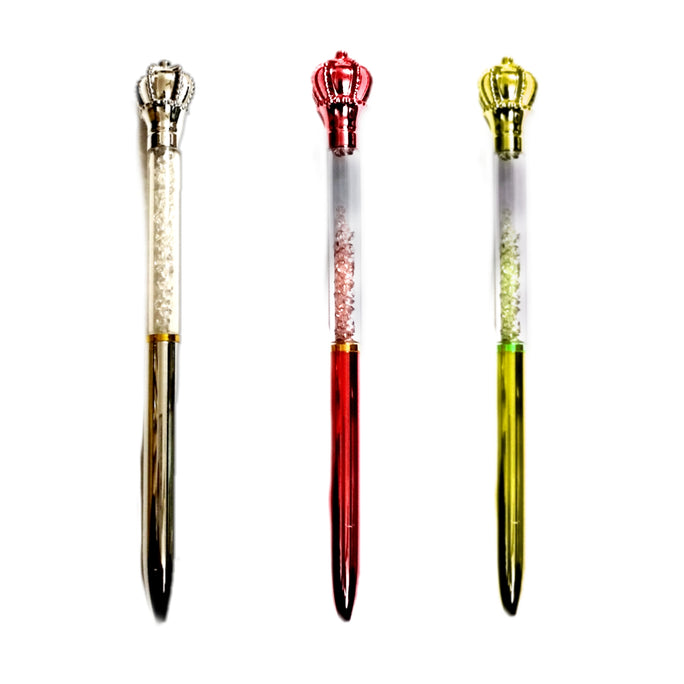 01 PC Cute Newest Crown Design Crystal Writing Tool Ballpoint GEL Pen Stationery as Festival Gift