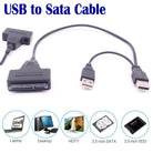 Best USB 2.0 SATA 7+15pin to USB 2.0 Adapter Cable for 2.5 HDD SSD Laptop Hard