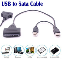 Best USB 2.0 SATA 7+15pin to USB 2.0 Adapter Cable for 2.5 HDD SSD Laptop Hard