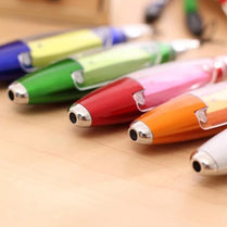 01 pc Creative Ballpoint GEL Pen Portable Hanging Neck Multifunction ball Pens With Note Paper Cute LED Light Pen Novel School Supplies Multifunctional Ballpoint Pen Note Paper Lamp Ballpen
