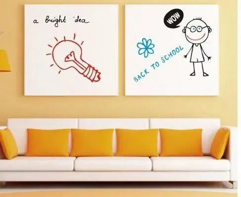 White Board Wall Sticker Removable Decal Board With Blue Marker