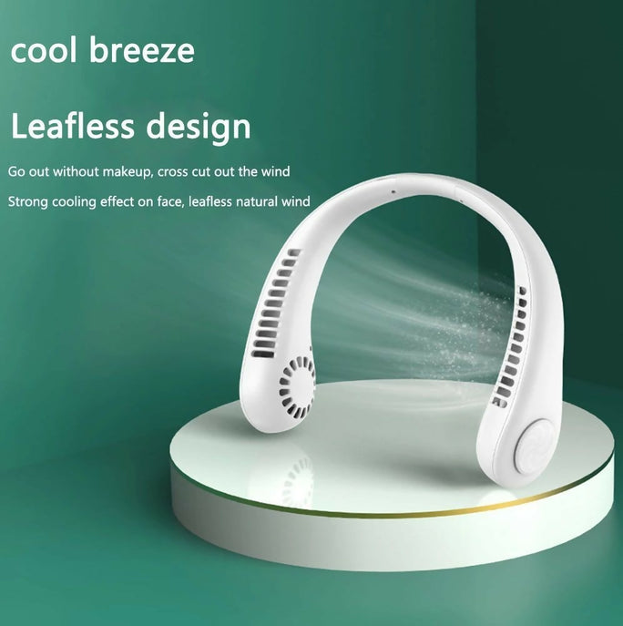 Portable Neck Fan Electric Wireless Fan Rechargeable USB Mini Fan Bladeless Personal Fans Hanging Neck Cooler For Outdoor Sports