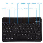 Rechargeable Bluetooth Keyboard with Cell Powered Mouse Combo Wireless Slim