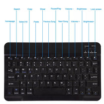 Rechargeable Bluetooth Keyboard with Cell Powered Mouse Combo Wireless Slim