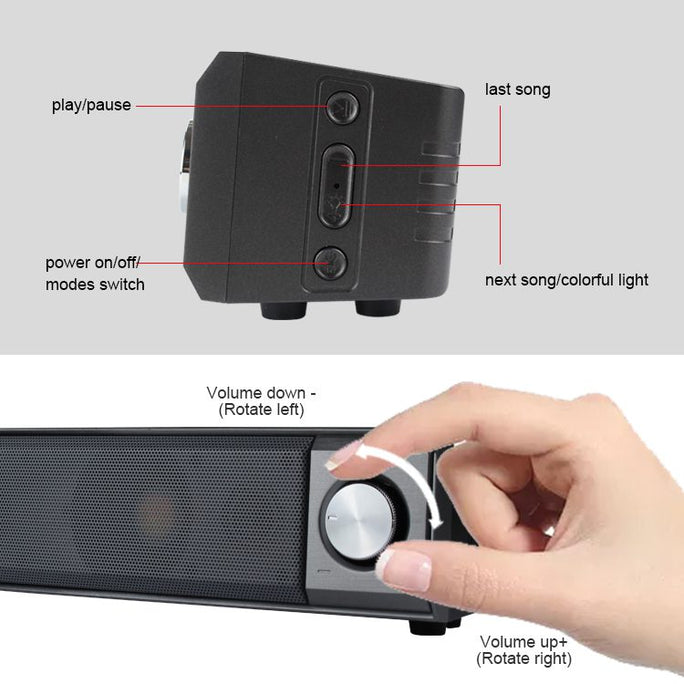 Kisonli LED-909 Wireless Speaker - Bluetooth Speaker + FM Radio + Lighting -